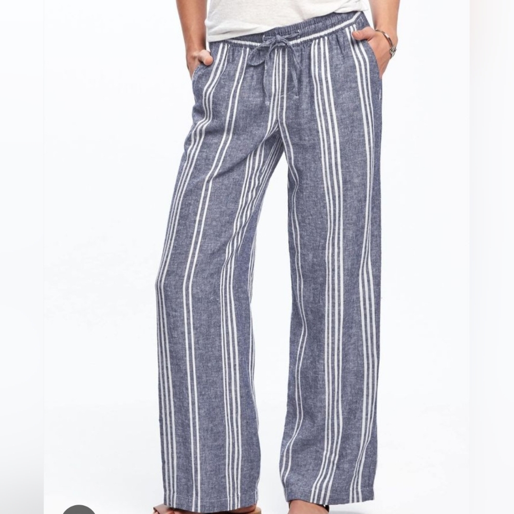 Old Nave LG Striped Blue and White Lounge Pants